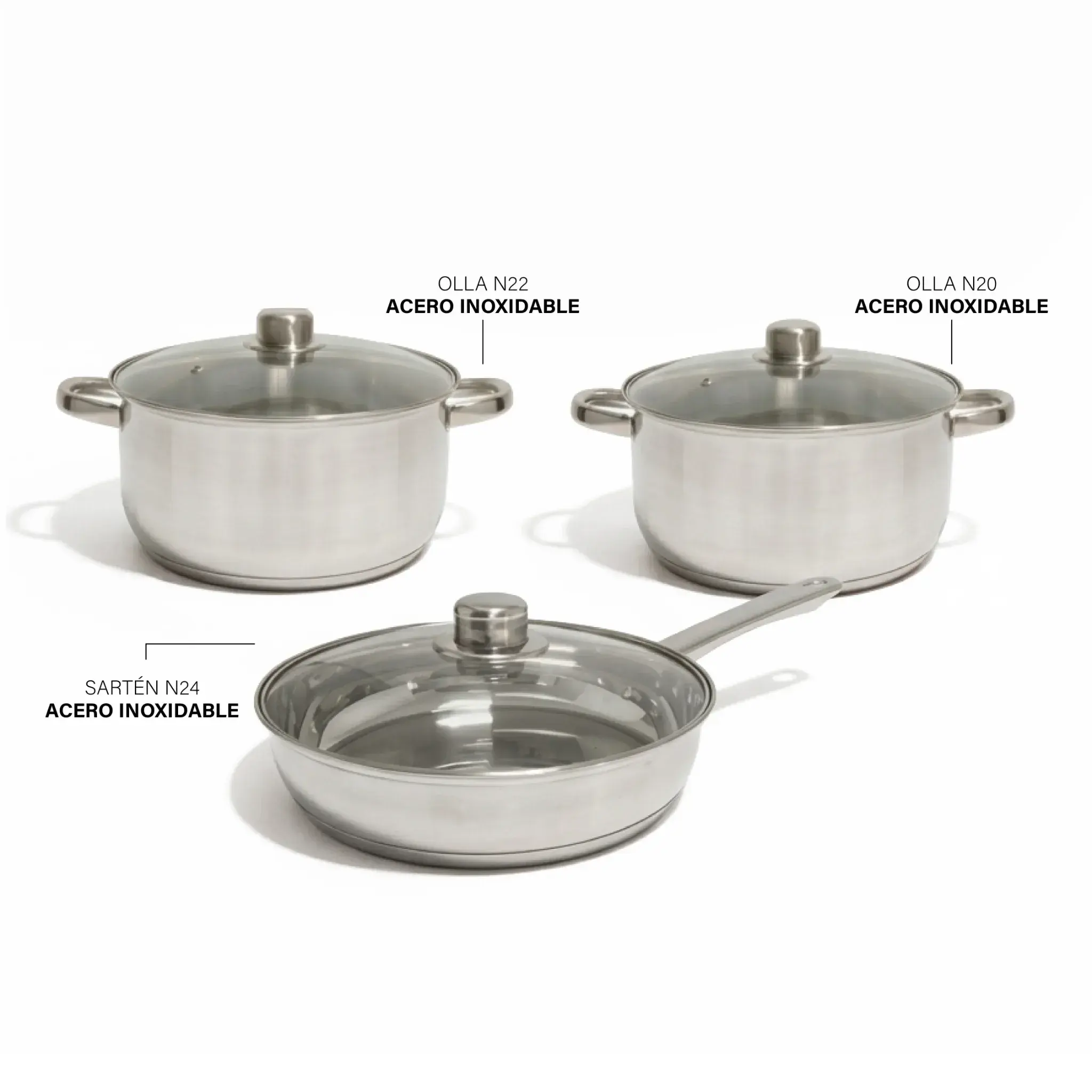Set x3 | Acero Inoxidable