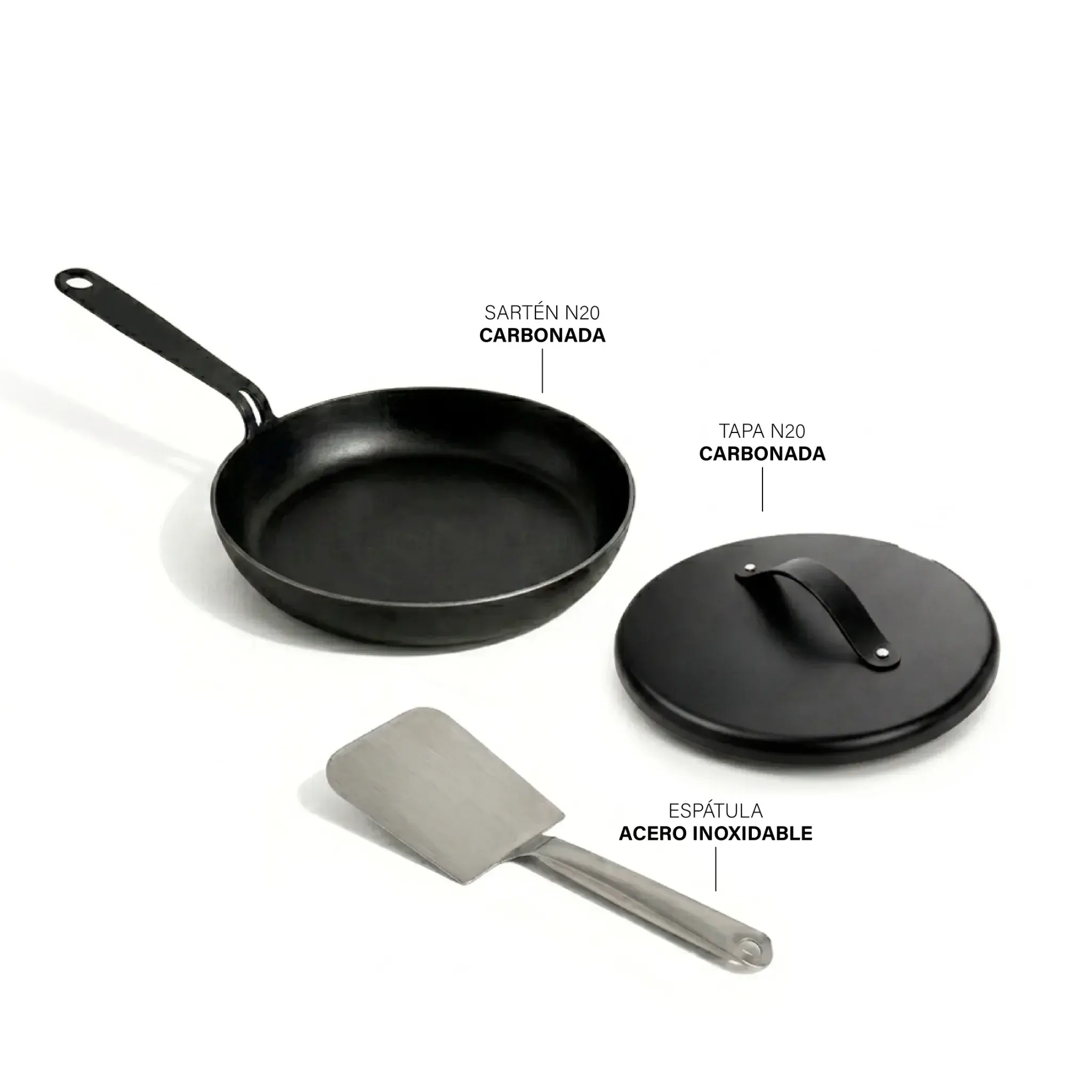 Set x3 | Carbonada + Tapa + Espátula
