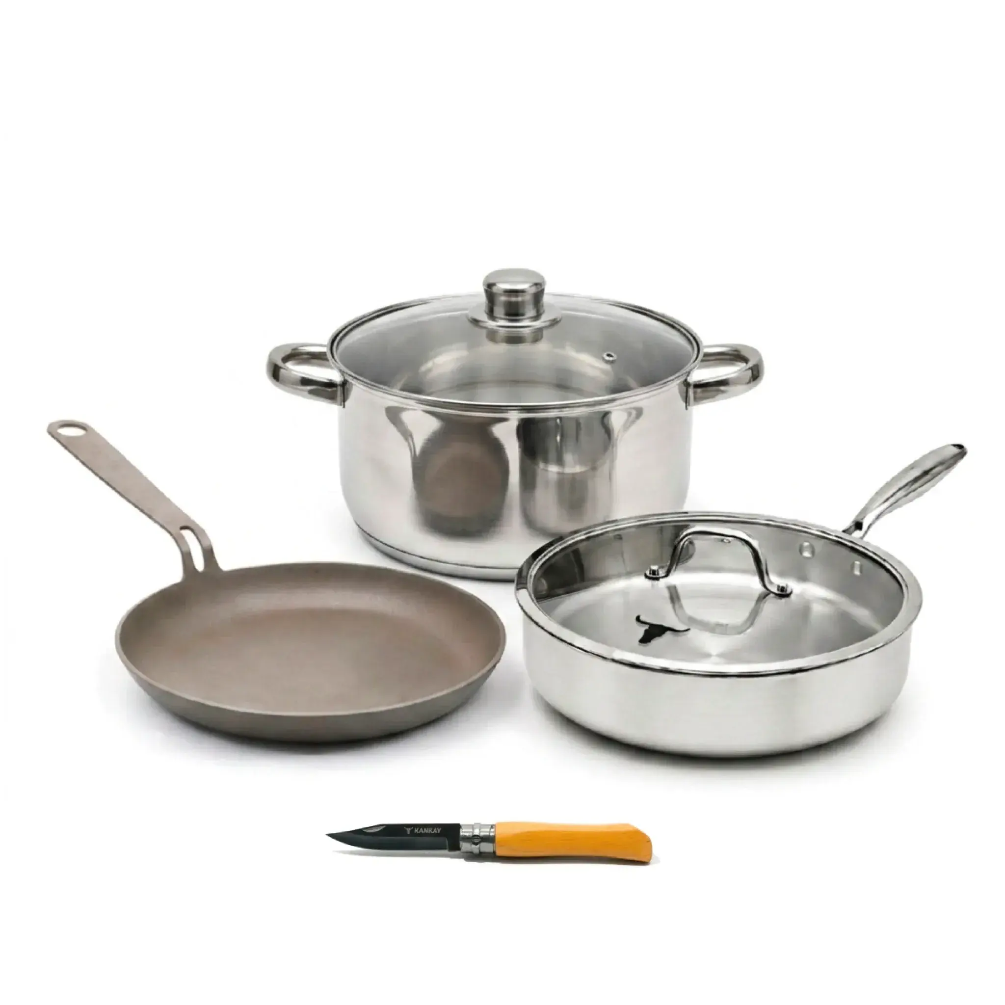 Set Híbrido | Curado, Acero Inoxidable & Navaja