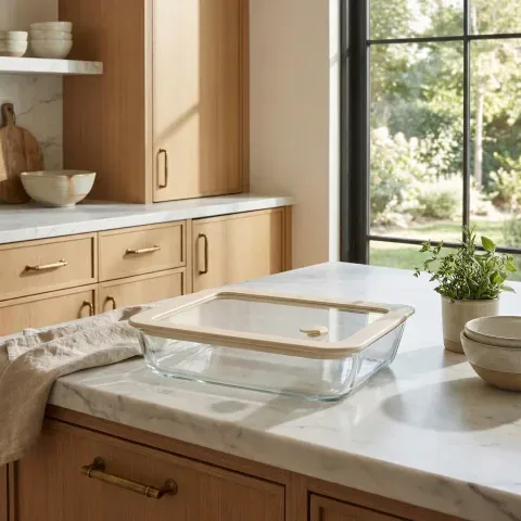 Contenedor hermético de vidrio 2.6 L | Blanco | By Home Concept