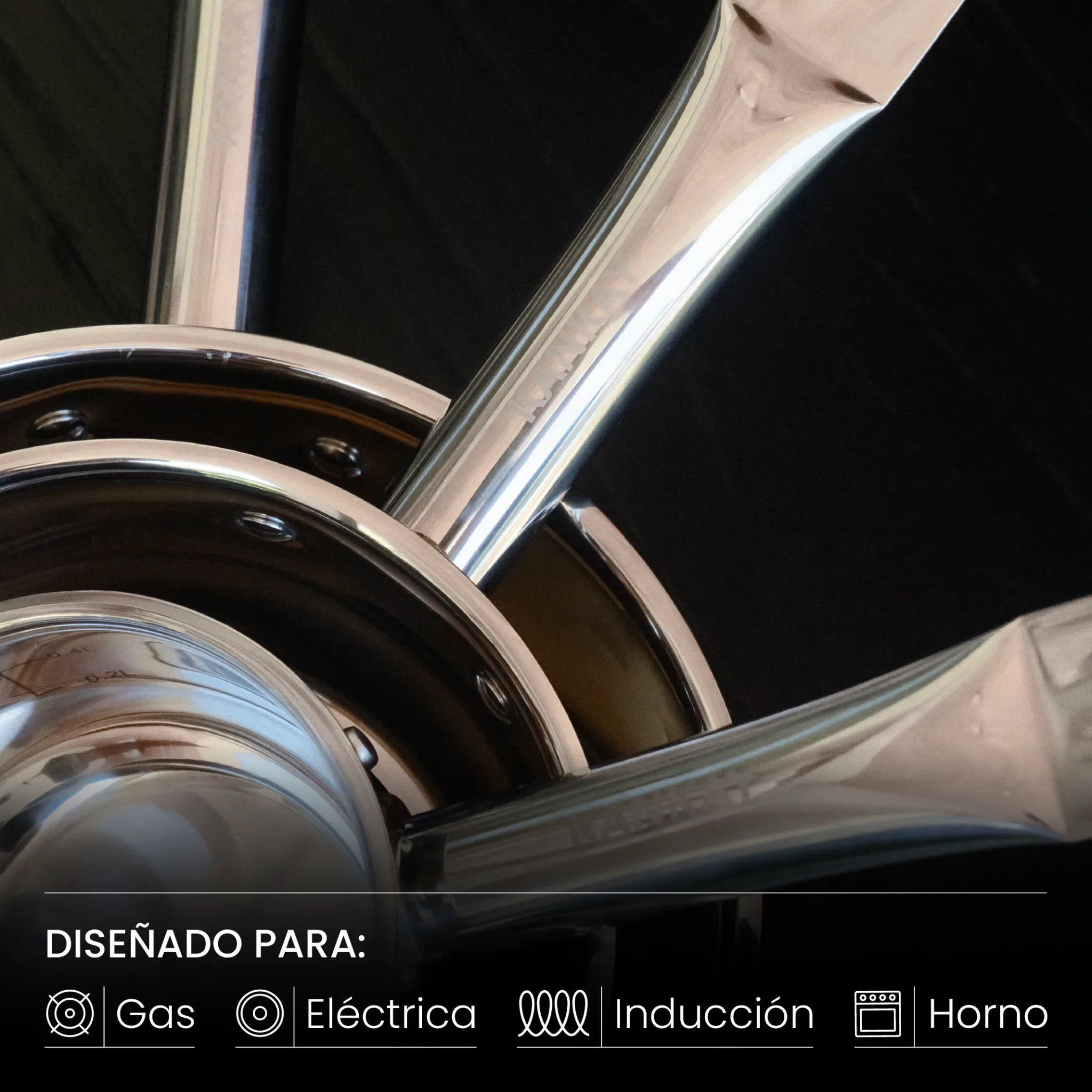 Set x7 Carbonado | Acero Inox