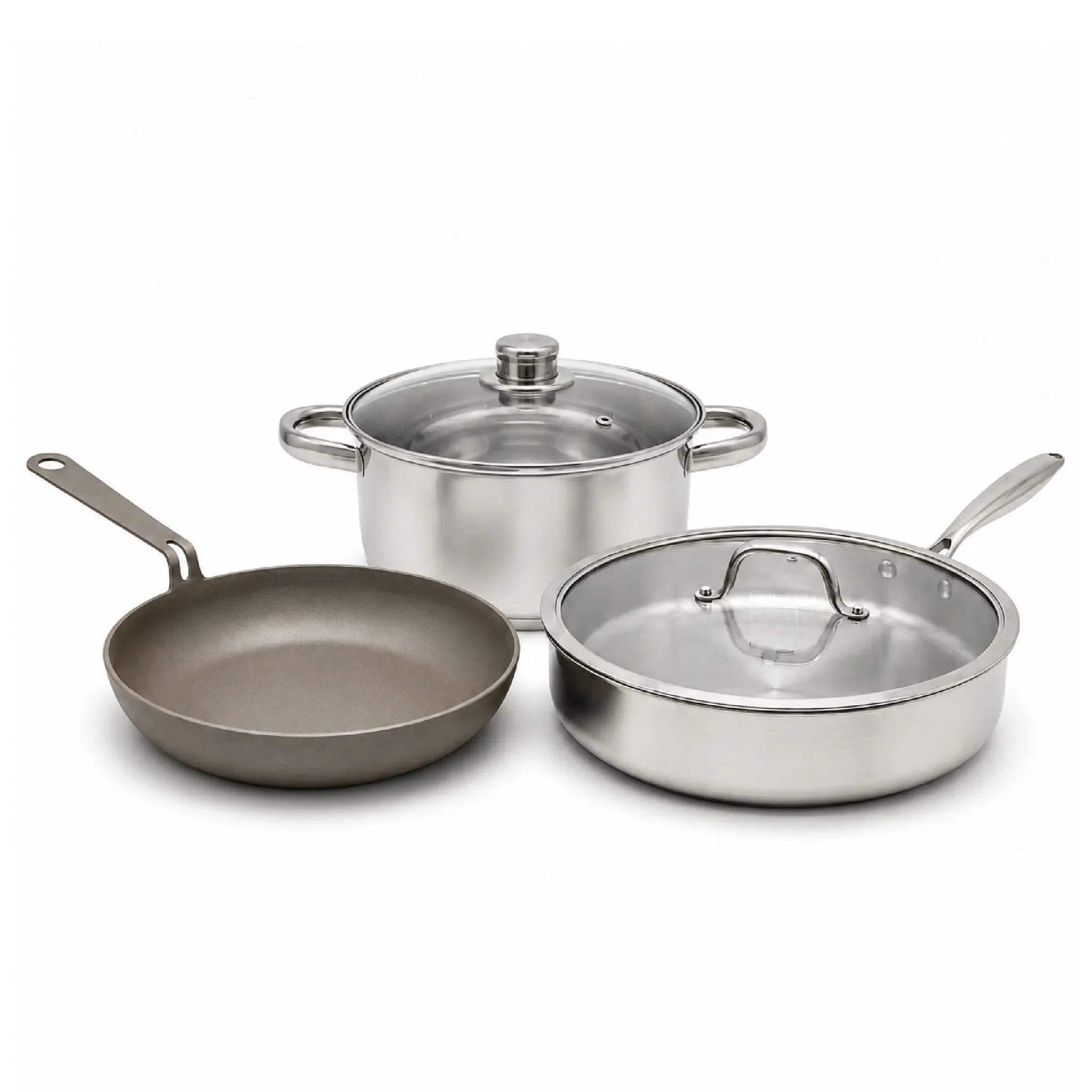 Set x3 Curado | Acero Inox