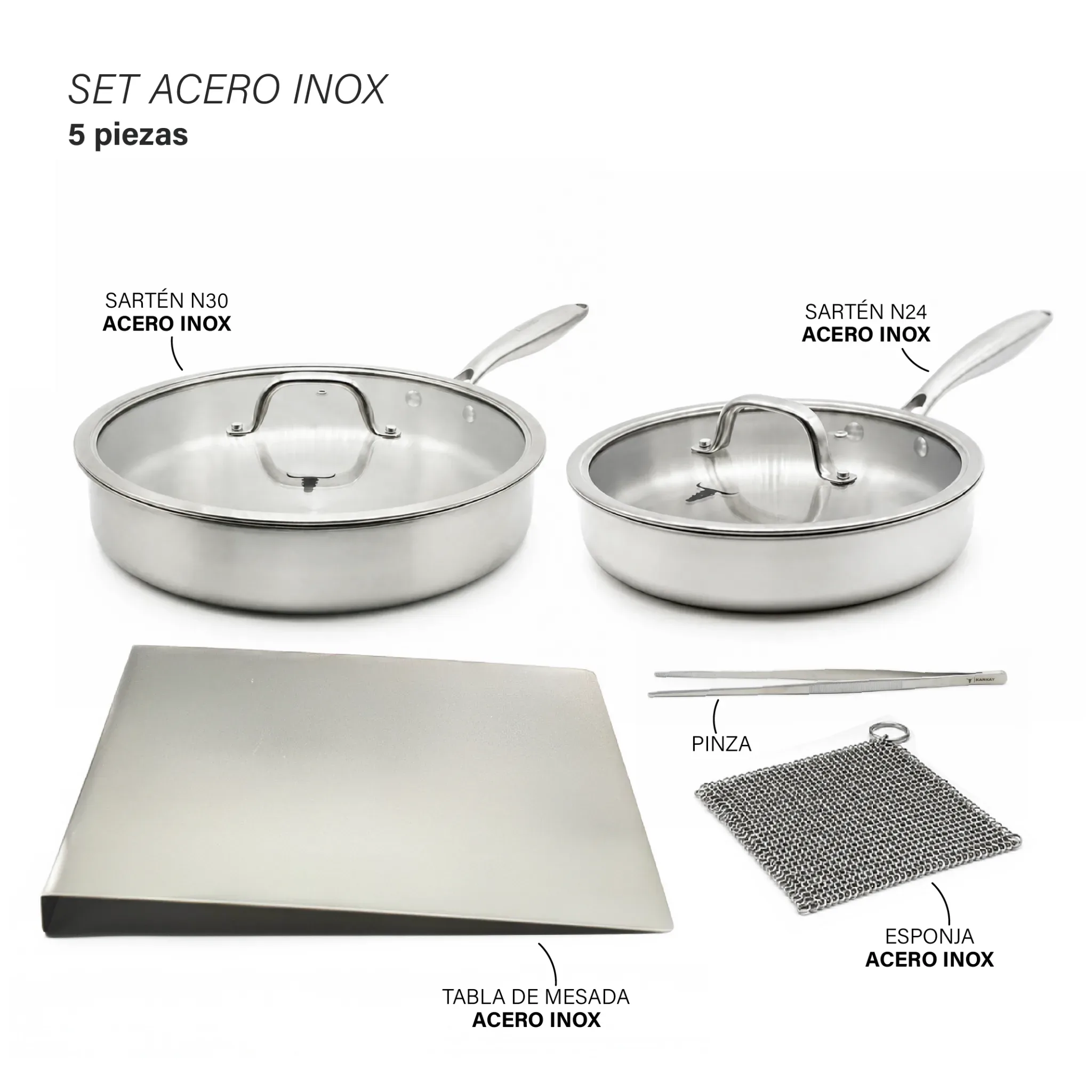 Set Acero Inox