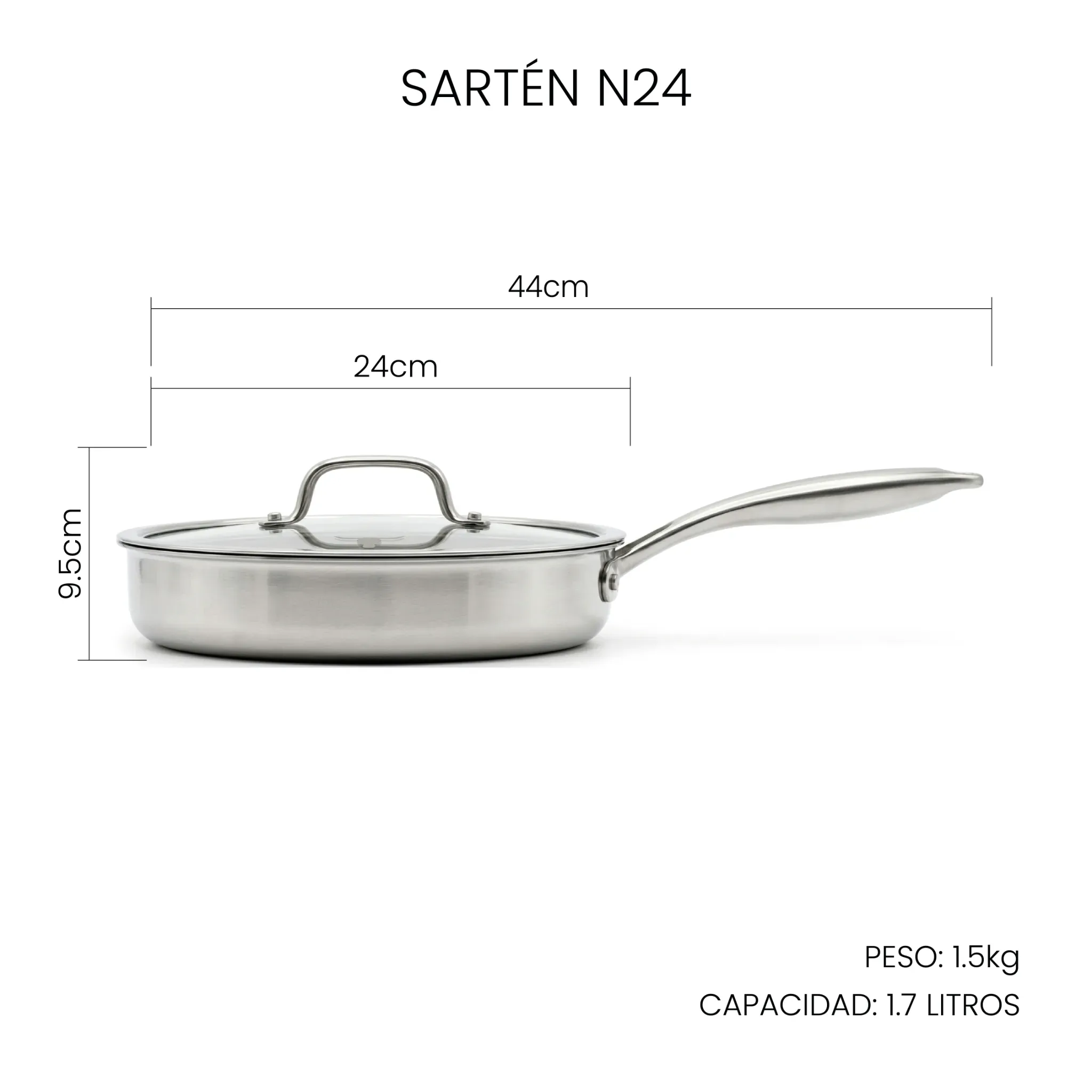 Batería Acero Inoxidable XL