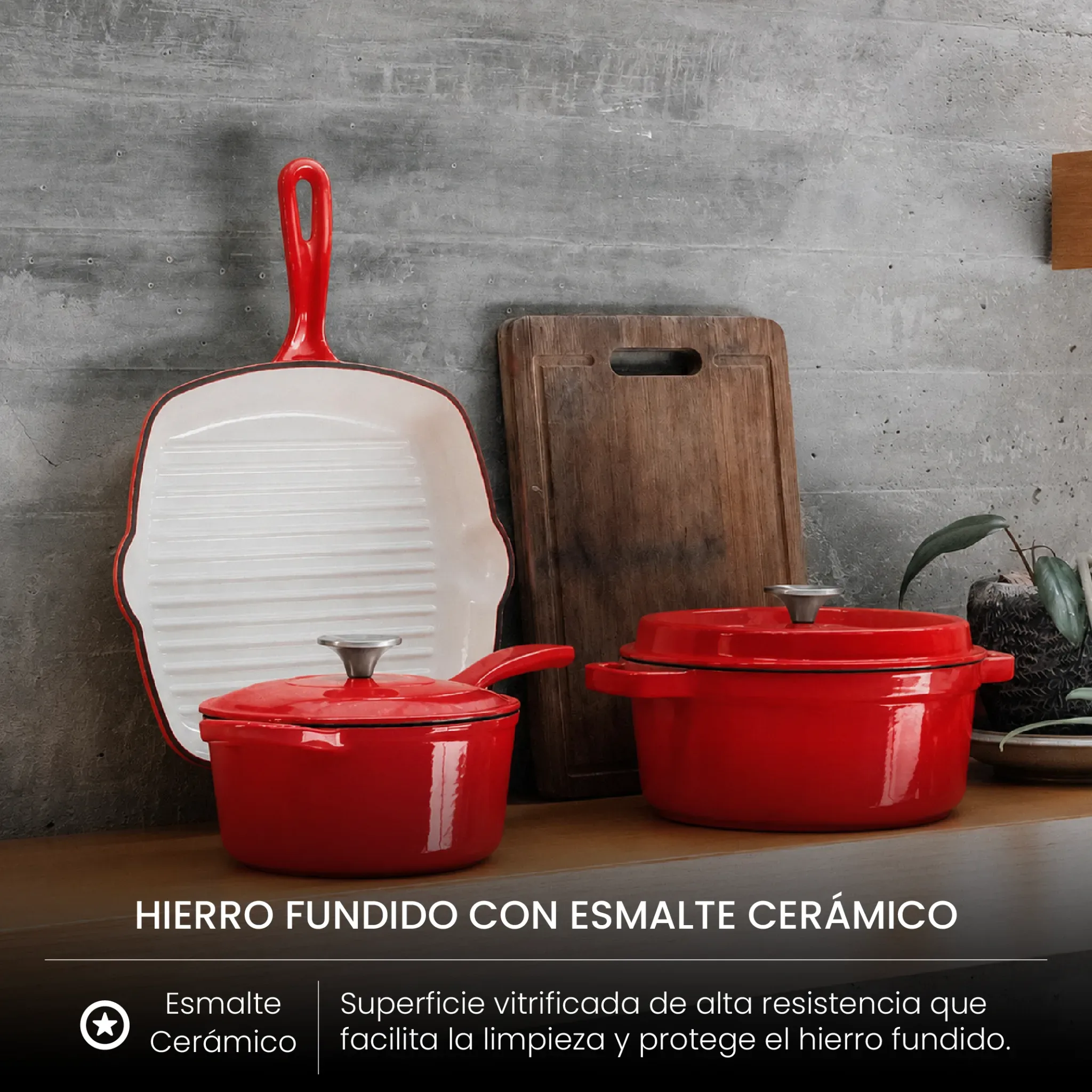 Set x3 | Esmaltado Rojo