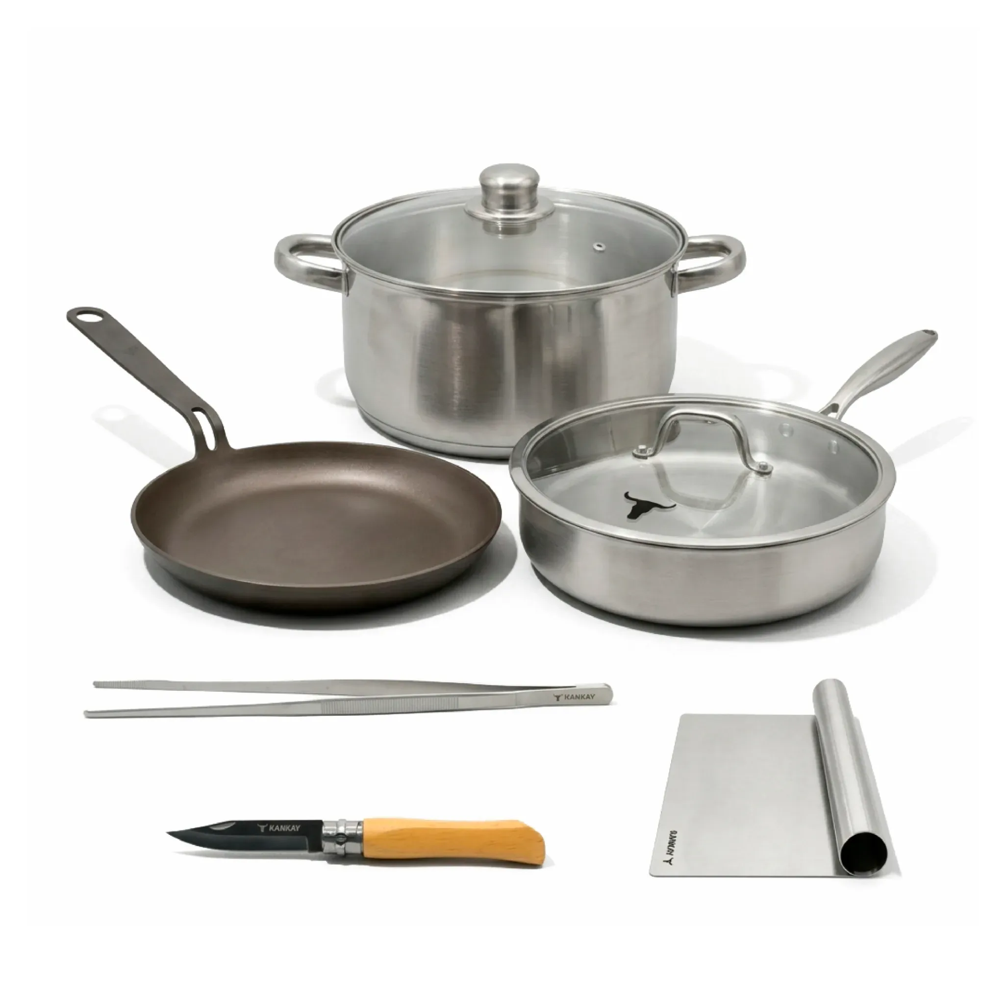 Set | Acero Inoxidable & Curado + Accesorios