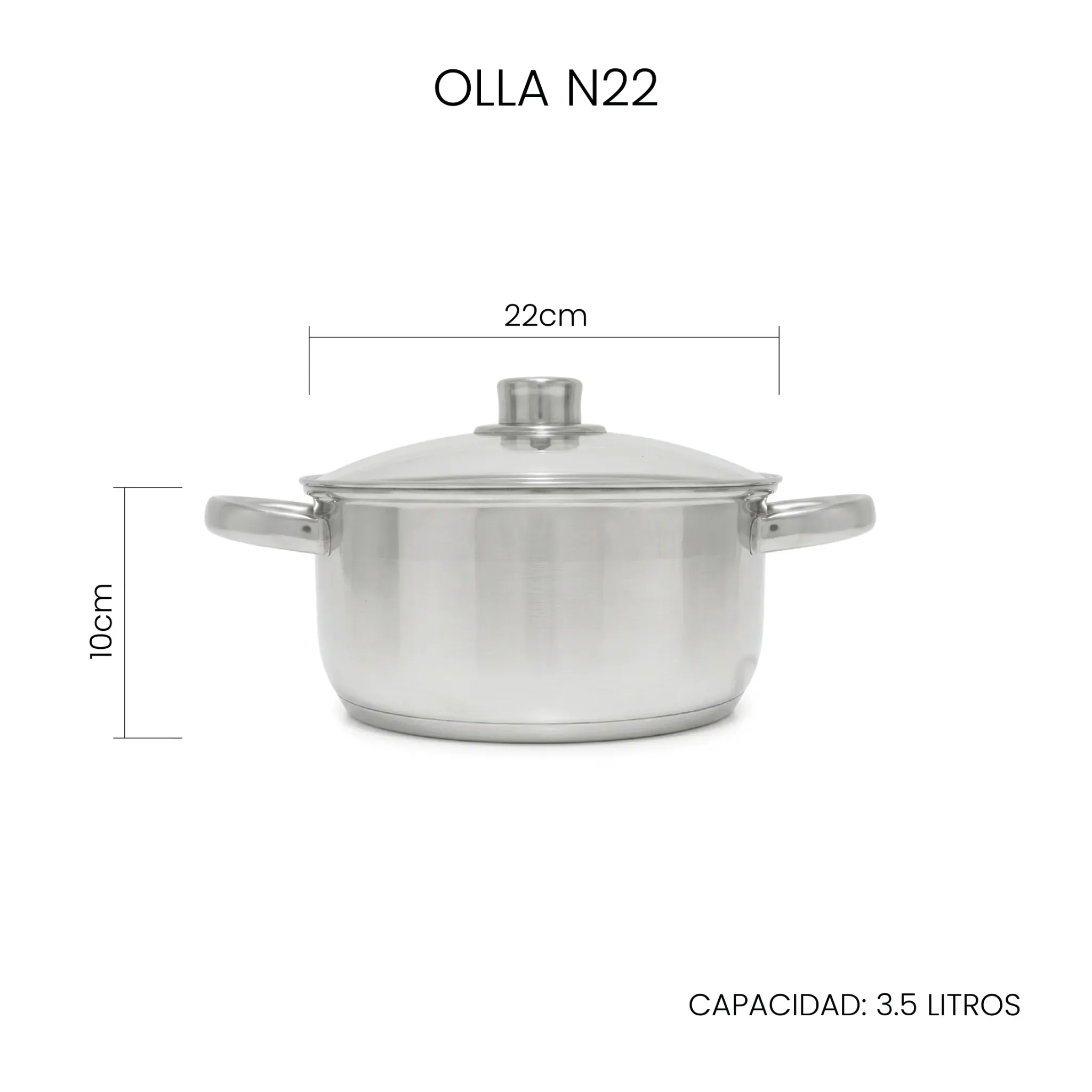 Olla N22 | Acero Inox