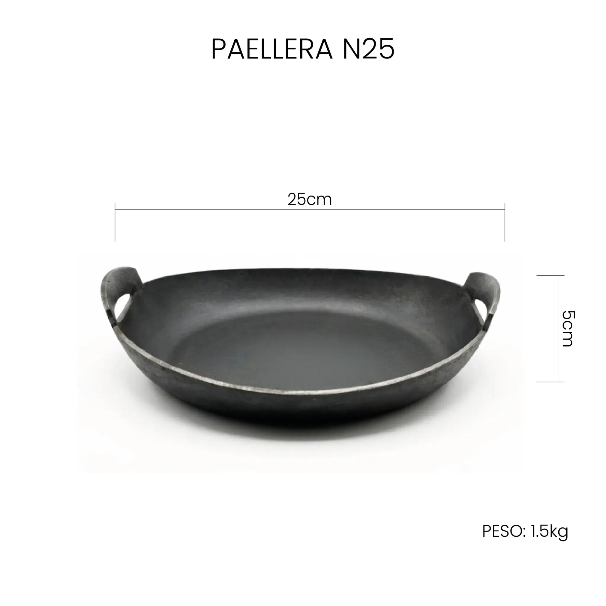 Paellera De Hierro N25